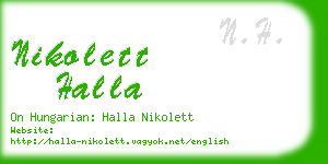 nikolett halla business card